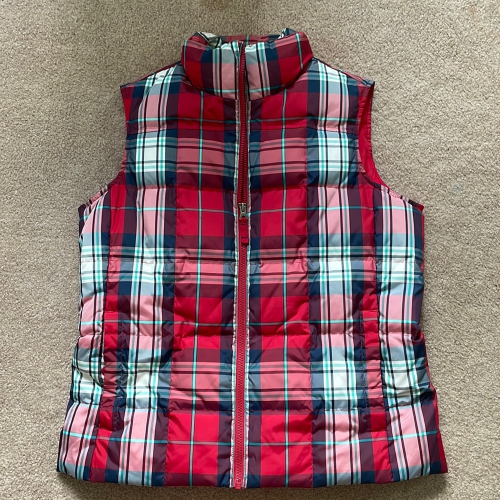 Landsend Plaid Vest - Size Medium